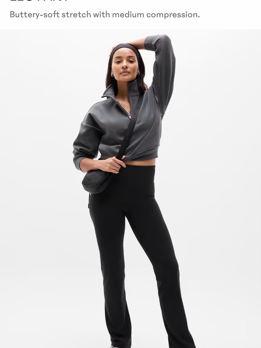 Athleta Black Straight Leggings with High Waist
